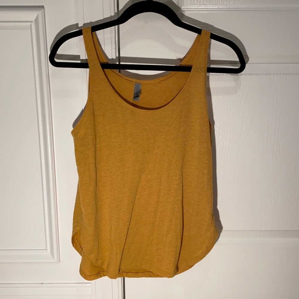 Next Level yellow tank top